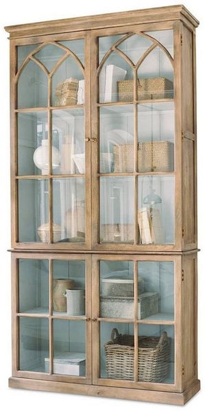 Mirabeau Hochschrank Schrank Garrard antikbraun/hellgrau
