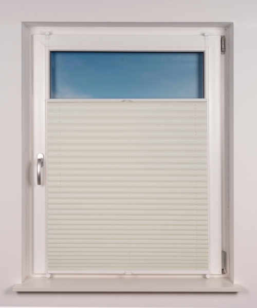 ondeco Plissee ohne Bohren mit Klemmträger, Sonnenschutz für Fenster innen, blickdicht, Faltrollo, Vanille, 75x130 cm Bild 7