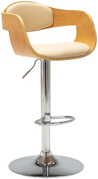 vidaXL Barhocker Creme Bugholz und Kunstleder [283120]