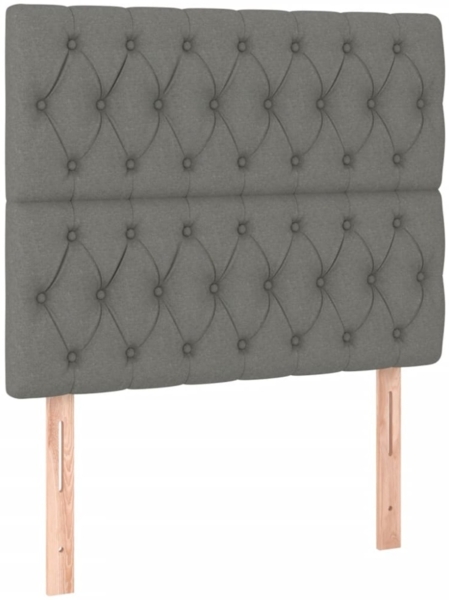 vidaXL Boxspringbett mit Matratze Dunkelgrau 100x200 cm Stoff 3132210 Bild 7