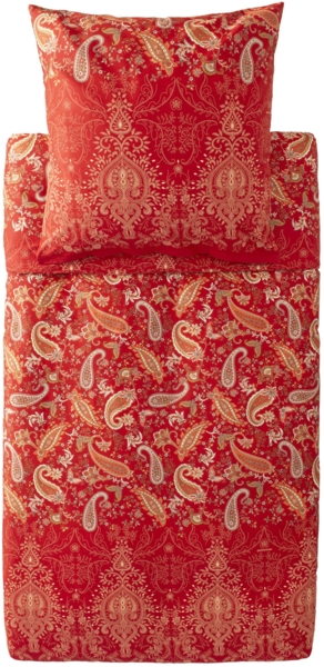 Bettwäsche Bassetti Mako Satin Monnalisa R1 bordeaux vanille 135x200