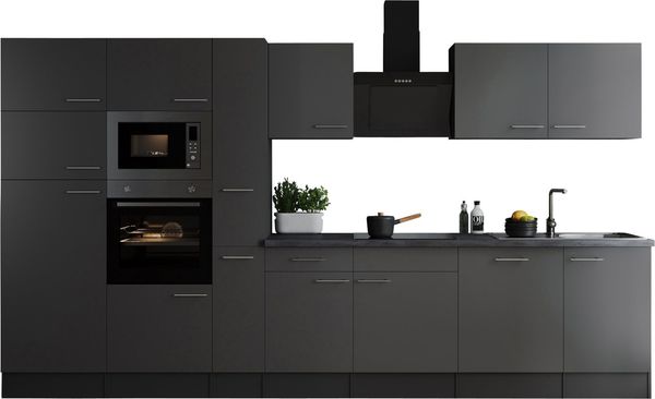 RESPEKTA Küchenzeile Oliver, Breite 370 cm, 90 cm Arbeitshöhe, in exklusiver Konfiguration für OTTO
