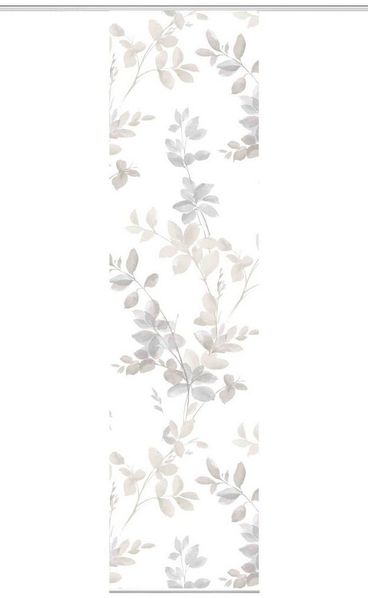 HOME WOHNIDEEN Schiebegardine 084646 Schiebegardine ALYA, halbtransparent, Ranken-Motiv 245x60 cm (1 St), Paneelwagen, halbtransparent, 100% Polyester