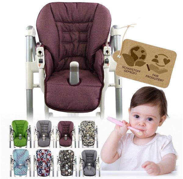 BambiniWelt by Rafael K. Hochstuhlauflage Ersatzbezug Sitzkissen kompatibel mit PEG PEREGO Prima Pappa Diner, für Kinderhochstuhl