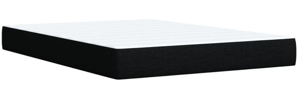 vidaXL Boxspringbett mit Matratze Schwarz 140x200 cm Stoff 3288227 Bild 9