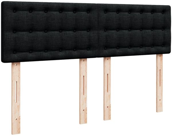 vidaXL Boxspringbett mit Matratze Schwarz 140x200 cm Stoff 3288227 Bild 7