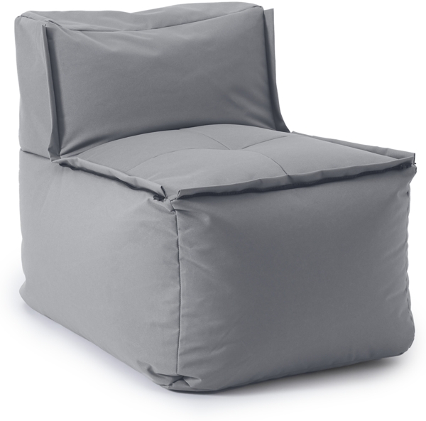 LUMALAND Sitzsack-Sofa Mittelstück - Kombinierbar mit Modularem System - 200 L - Grau