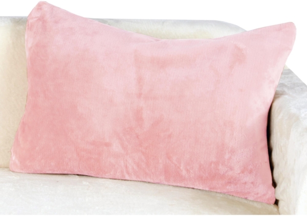 Kissenhülle Kuschel "Celina", in der Größe "40 x 60cm" - Rosa - Kissenbezug mit Reißverschluss