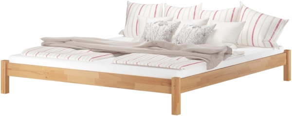 Erst-Holz Doppelbett Futonbett ohne Kopfteil 200x200 Buche Massivholz wählbares Zubehör V-60. 84-20 ohne Zubehör
