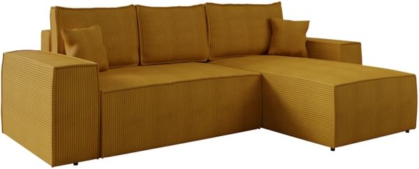 Ecksofa Magerio L Cord (Farbe: Poso 01, Seite: Rechts)