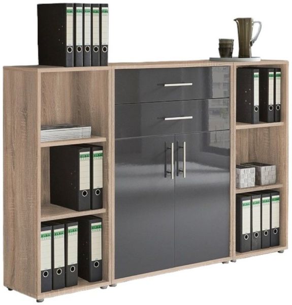 moebel-dich-auf Aktenschrank TABOR 13 (Büroschrank Ordnerregal, Metallgriffe) Made in Germany