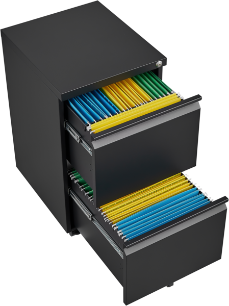 Metall-Aktenvernichter mit 2 Schubladen, Schwarz Mobiler Untertisch-Aktenwagen für A4/Letter/Legal Bild 9