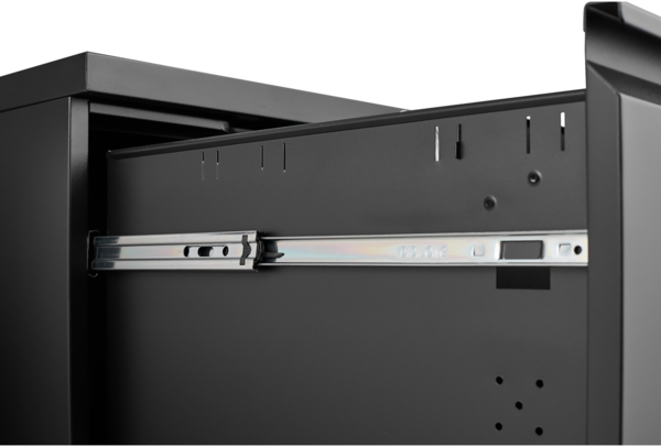 Metall-Aktenvernichter mit 2 Schubladen, Schwarz Mobiler Untertisch-Aktenwagen für A4/Letter/Legal Bild 7