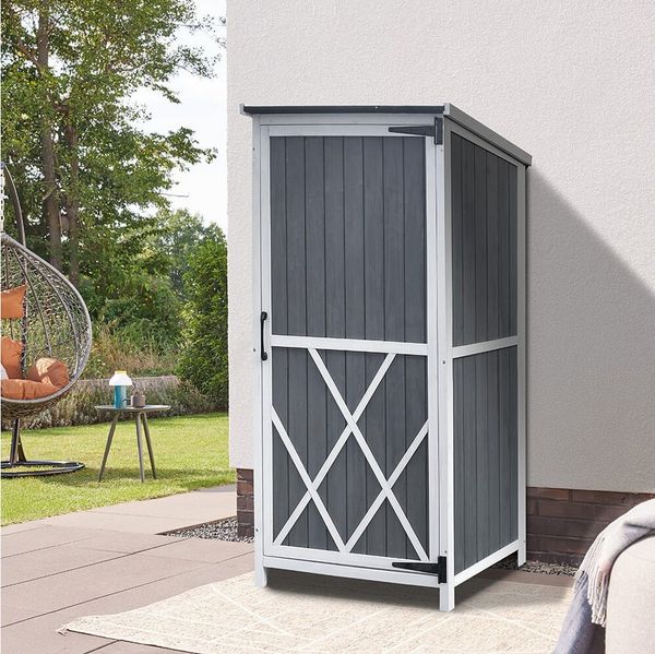 HOME DELUXE Geräteschrank Gartenschrank YANA aus Holz Größenauswahl - Auflagenbox, Gartenbox wasserfest