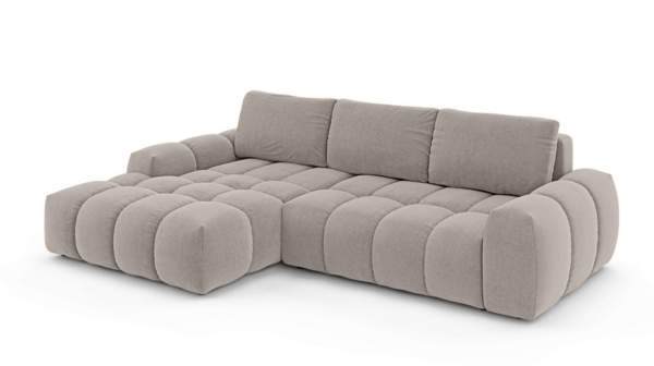 OTTO home Ecksofa AZITA klein optionale Schlafsofa mit Bettkasten, B/T/H: 270/166,5/84cm, L-Form mit Wellenunterfederung, Bubble-Optik Bild 3