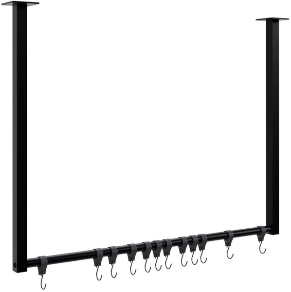 TPFLiving Kleiderstange Arvada (Robuste Konstruktion aus pulverbeschichtetem Stahl, bis 50 kg Traglast, Verschiedene Höhen (60 / 80 cm) und Breiten (60 / 80 / 100 / 120 cm), Robuste Konstruktion aus pulverbeschichtetem Stahl, bis 50 kg Traglast
