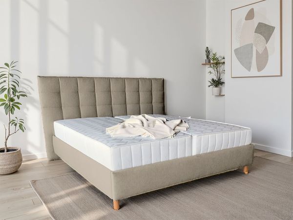COLLECTION AB Polsterbett CLASSIC Scandi erhältlich in der Breite 180x200 cm, 3 Varianten: Rahmen, Rahmen + Rost oder Komplett-Set mit King-Matratze
