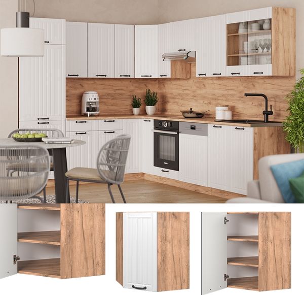 Eckhängeschrank Fame-Line Weiß Landhaus 57 cm Vicco Bild 2