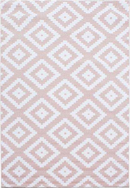 Kurzflor Teppich Pago rechteckig - 120x170 cm - Pink