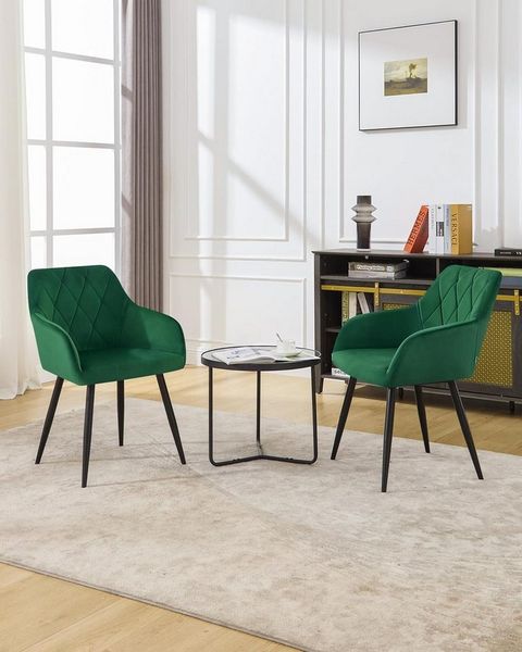 Woltu Esszimmerstuhl (2 St), Sessel im Esszimmer mit Armlehne Rückenlehne