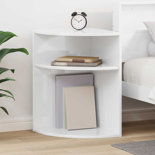vidaXL Beistelltisch Hochglanz Weiß 39,7 x 39,7 x 60 cm Holzwerkstoff 891134