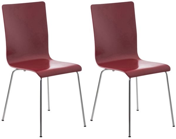 Besucherstuhl Pepe 2 Stühle Rot Bild 2
