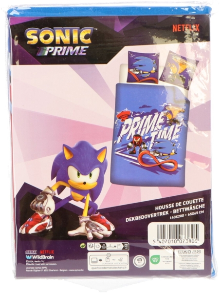 Sonic Bettwäsche 200x140 cm Buntes Kinderbettwäsche für Kinderzimmer Bild 2