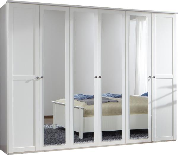 Drehtürenschrank >CHALET< (BxHxT: 270x210x58 cm) in WEISS - 270x210x58cm (BxHxT) Bild 2