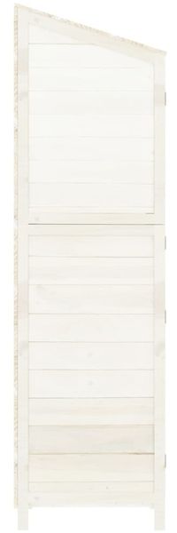 vidaXL Geräteschuppen Weiß 102x52x174,5 cm Massivholz Tanne 152191 Bild 5