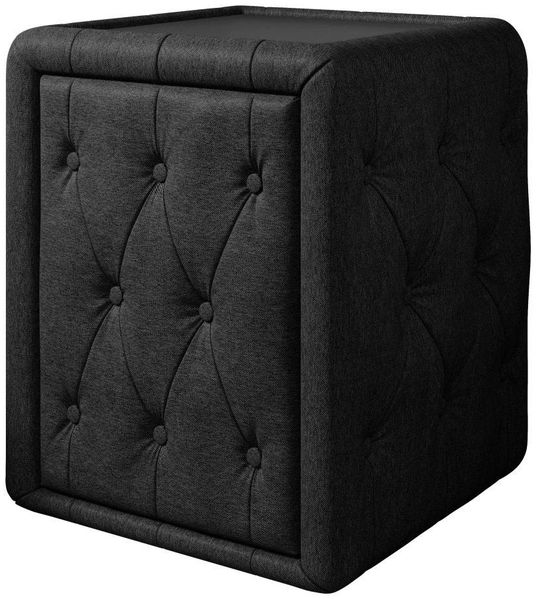 Luxusbetten24 Nachttisch Designer Nachttisch Tria, mit Stoffbezug