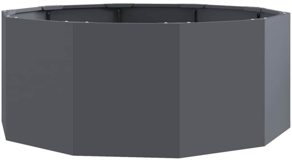 vidaXL Pflanzkübel Anthrazit 90 x 90 x 35 cm Stahl 883733