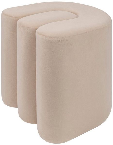 Atmosphera Créateur d'intérieur Polsterhocker Gepolsterter beiger Pouf BOLAN (1 Stk, Sitzhocker), funktional