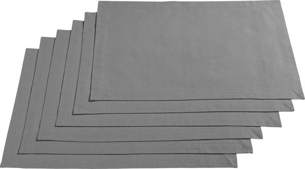 REDBEST Platzset Tischset "Seattle" 6er-Pack, Baumwolle Uni