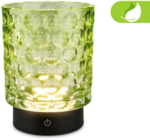 Briloner LED Akku-Tischleuchte Sunora grün 15 cm warmweiß dimmbar Bild 1