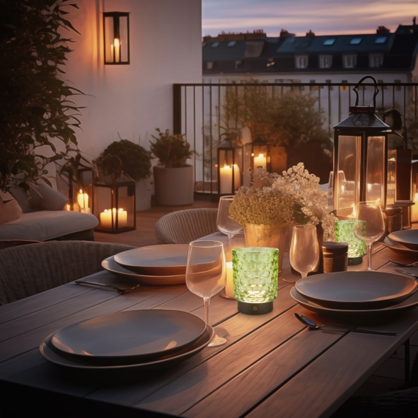 Briloner LED Akku-Tischleuchte Sunora grün 15 cm warmweiß dimmbar Bild 4