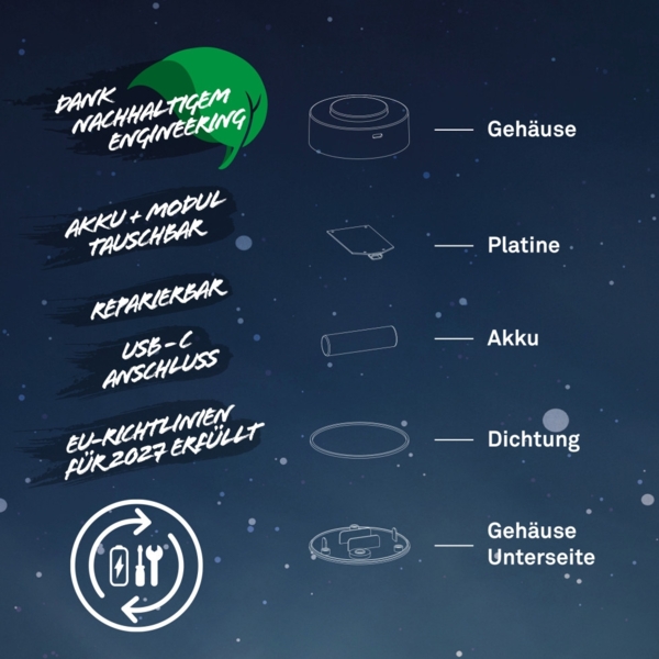 Briloner LED Akku-Tischleuchte Sunora grün 15 cm warmweiß dimmbar Bild 2