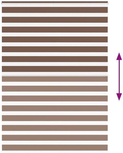vidaXL Doppelrollo Braun 160x200 cm Stoffbreite 155,9 cm Polyester 4014377 Bild 5