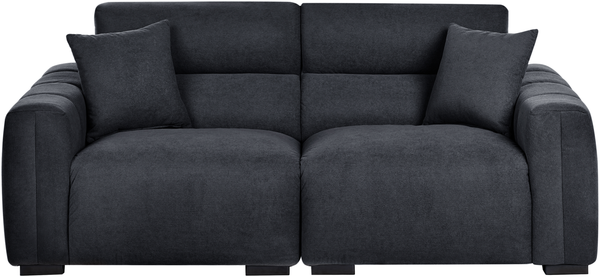 Sofa 3-Sitzer FAUSKAN Stoff Schwarz