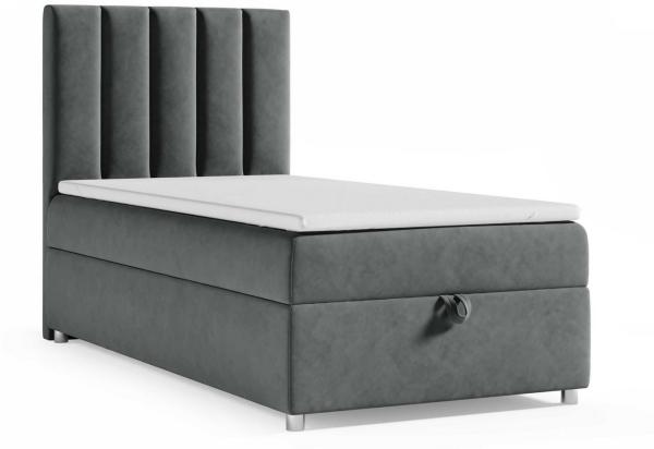 Best for Home Boxspringbett mit Bettkasten Trinity K-10 SINGLE Bonellfederkern inkl. 7 cm Topper (Einzelbett, Polsterbett gepolstertes Kopfteil, Jugendbett, Kinderbett versch. Größen, 70x200 80x200 90x200 100x200 cm), mit oder ohne Topper, Flexible Lie...