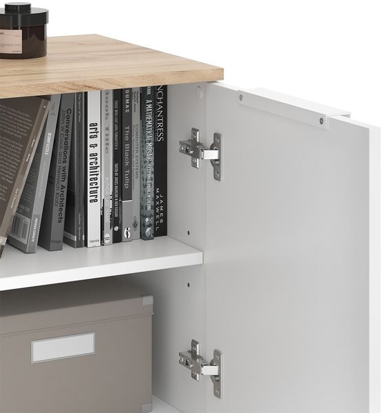 Vicco 'Wido' Kommode mit 2 Türen, Holzspannplatte weiß, 80 x 50 x 40 cm Bild 6
