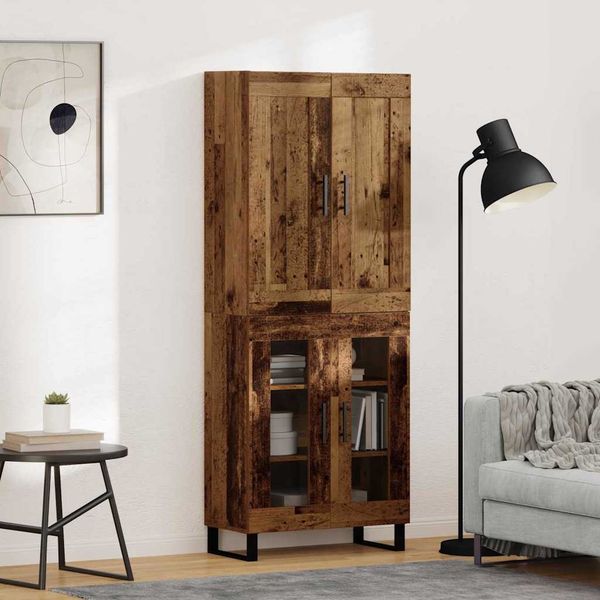 vidaXL Highboard Altholz 69,5 x 34 x 180 cm Holzwerkstoff 3403192