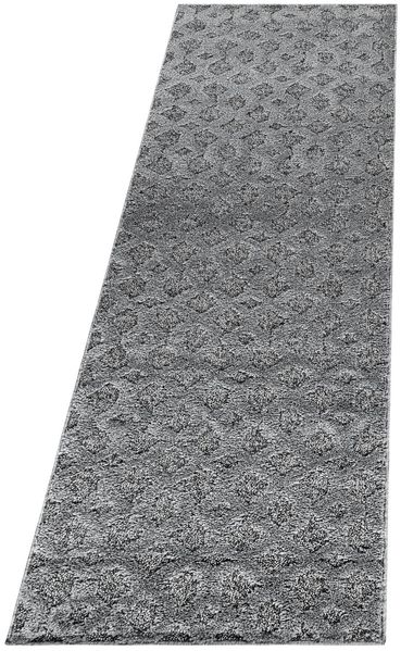 Hochflor Teppich Pepe Läufer - 80x250 cm - Grau
