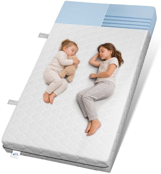 Coemo Kinder- und Jugendmatratze 90x190 cm SOMI | Höhe 16 cm | Bezug waschbar | Wendematratze H1/H2