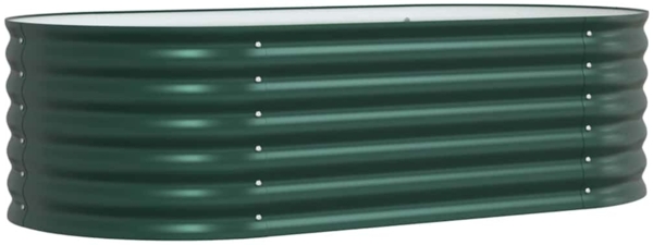 vidaXL Garten-Hochbeet Grün 160 x 80 x 44 cm Stahl 42008130