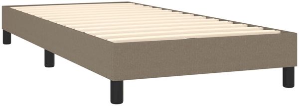 vidaXL Polsterbett, Stoff, 25,0 cm, Taupe, 90x200 cm, mit Lattenrost, Schwarz Bild 4