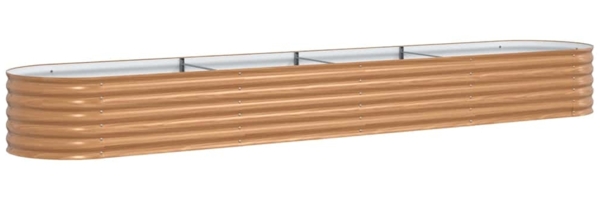 vidaXL Hochbeet Braun 400 x 80 x 44 cm Stahl 42011330