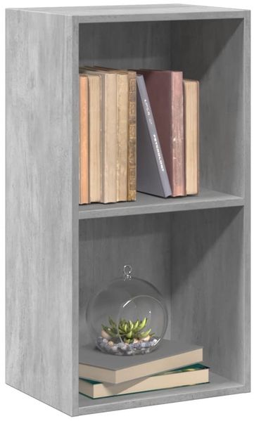 vidaXL Bücherregal 2 Fächer Betongrau 40x30x76,5 cm Holzwerkstoff 800931 Bild 8