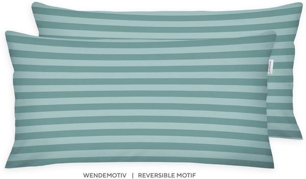 TOM TAILOR HOME Kissenhülle new bedroom, MEDIUM STRIPES, 40x40cm oder 40x80cm, (1 Stück), mit farbigem Markenreißverschluss