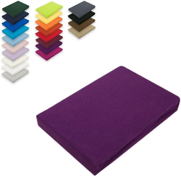 Topper Jersey Spannbettlaken 180 x 200 cm Lila