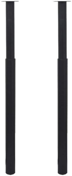 2 x Teleskopfuß Tischfuß Stützfuß Tischbein Schwarz 710 mm-1100 mm 242153